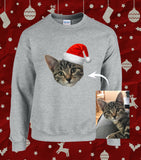 Custom Personalised Christmas Dog & Cat Pet Photo Christmas Sweatshirt Jumper