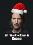 Keanu Reeves Christmas Sweater | 'All I Want for Christmas is Keanu' Funny Xmas Jumper!