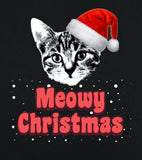 Meowy Christmas Funny Cheeky Tabby Cat Christmas Jumper Holiday Sweater for Cat Lovers