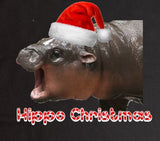 Hippo Christmas Moo Deng Pygmy Hippopotamus Christmas Sweater Jumper