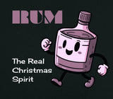 Rum The Real Christmas Spirit Funny Rum Lover Christmas Sweatshirt Jumper