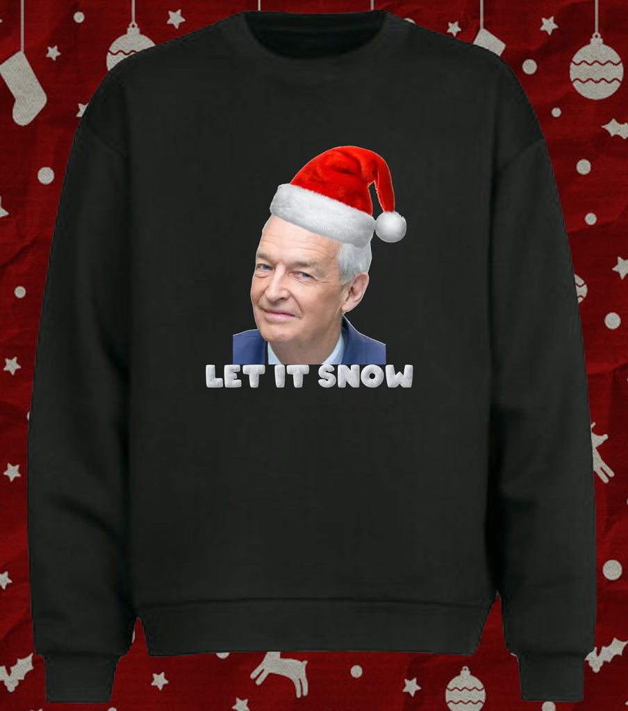 John Snow Christmas Jumper Funny Holiday Sweater Featuring Channel 4 News Presenter