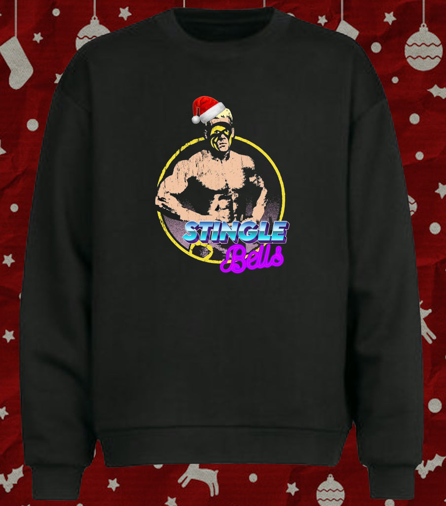 Surfer Sting Wrestler Wrestling Fan Ugly Christmas Sweater Jumper New