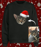 Custom Personalised Christmas Dog & Cat Pet Photo Christmas Sweatshirt Jumper